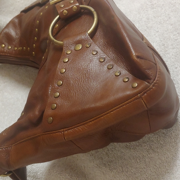 Landy Western Leather bag with beautiful bronze metal hardware - Picture 5 of 16